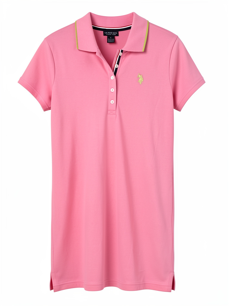 Vestido Polo Rosa Talla S 5568