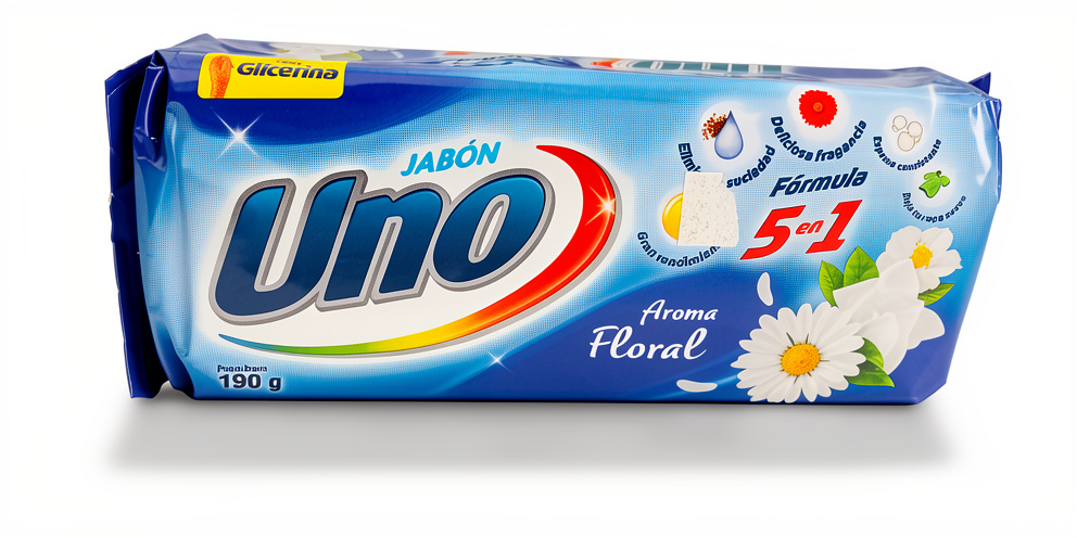 jabon uno aroma floral 190g