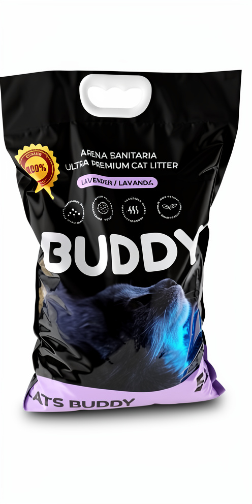 arena para gato 5kg lavanda buddy