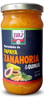 mermelada de papaya , xanahoria y quinua 435g