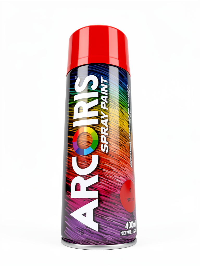 ARCO IRIS rojo pintura spray