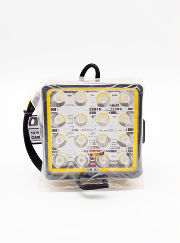 Neblinera led cuadrada amarillo/blanco