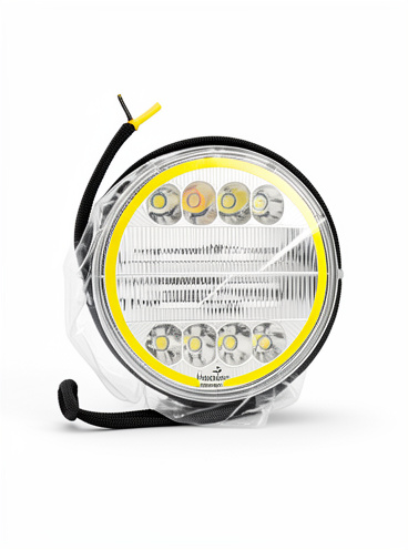 Neblinera led redonda amarillo/blanco