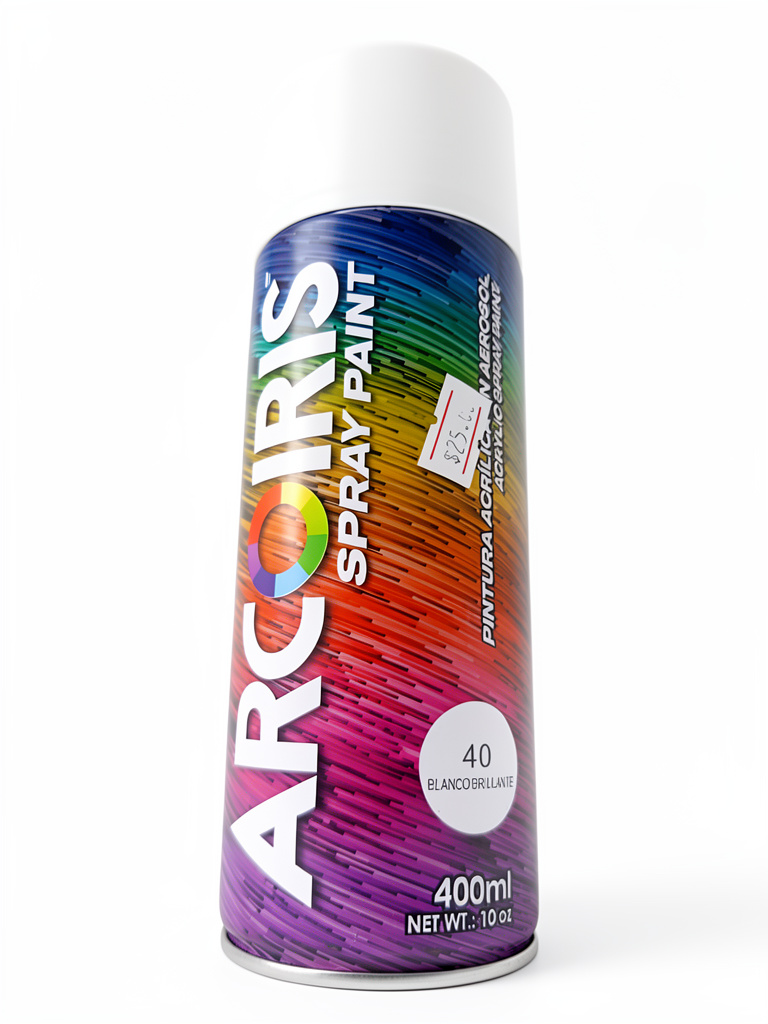 Arco Iris Spray Paint blanco brillante