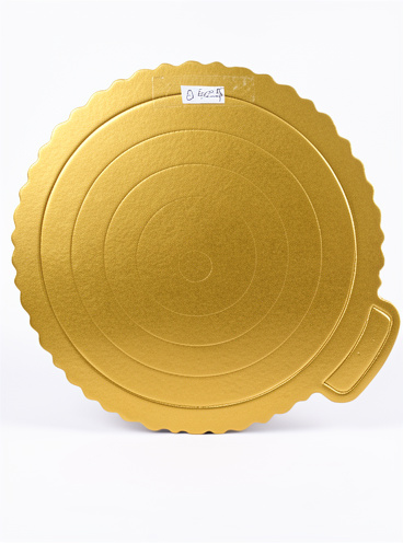Base de torta 6" CARTON DORADO CIRCULAR CON AGARRE