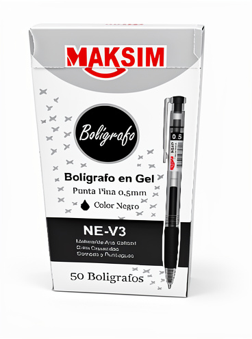 Bolígrafo en gel MAKSIM NEGRO