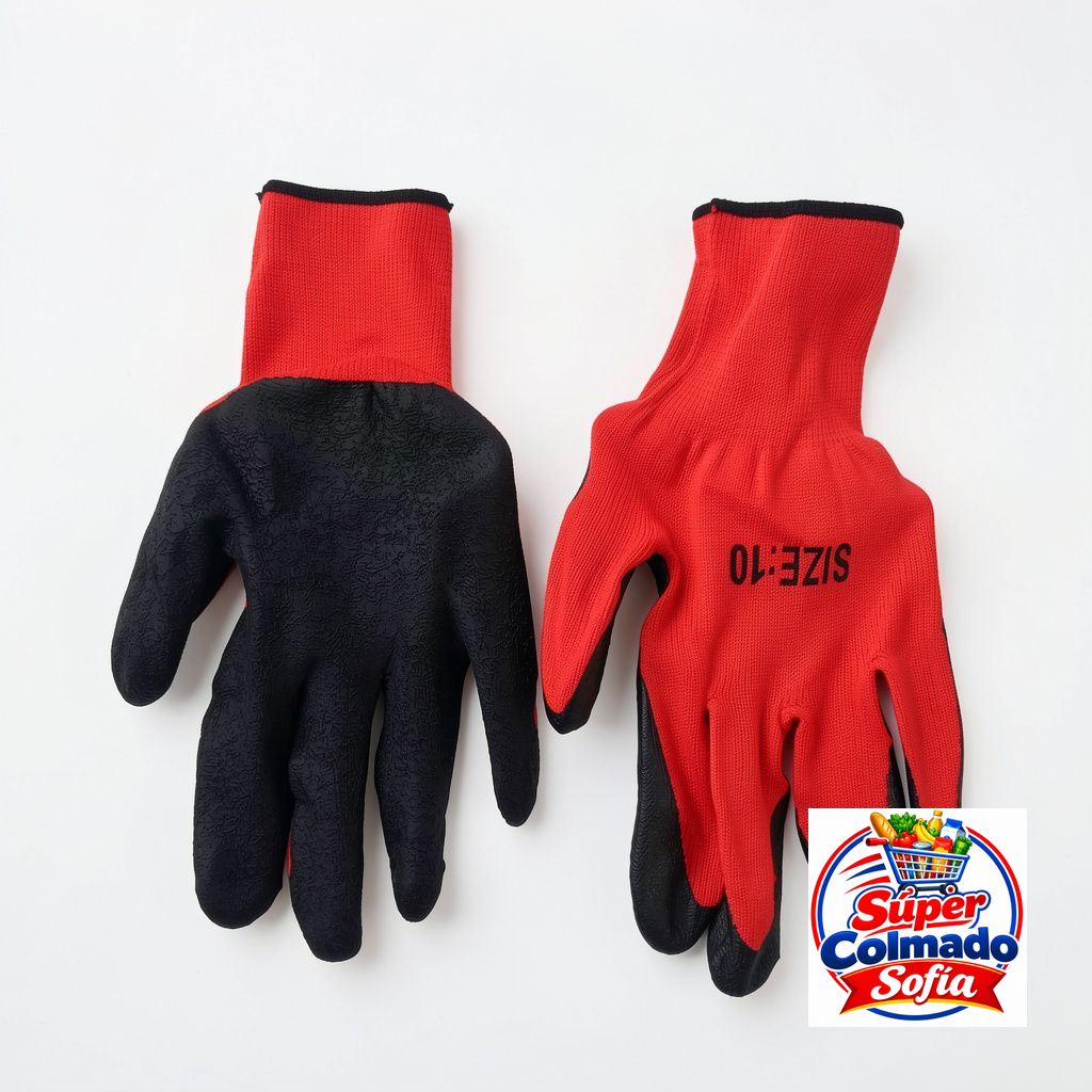 Guantes rojos y negros
