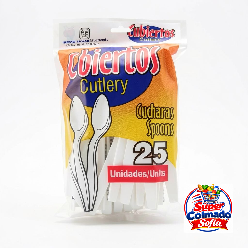 Cucharas termo envase 25 unids