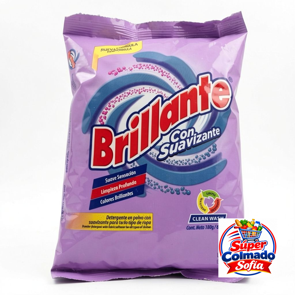 Detergente Brillante con Suavizante polvo
