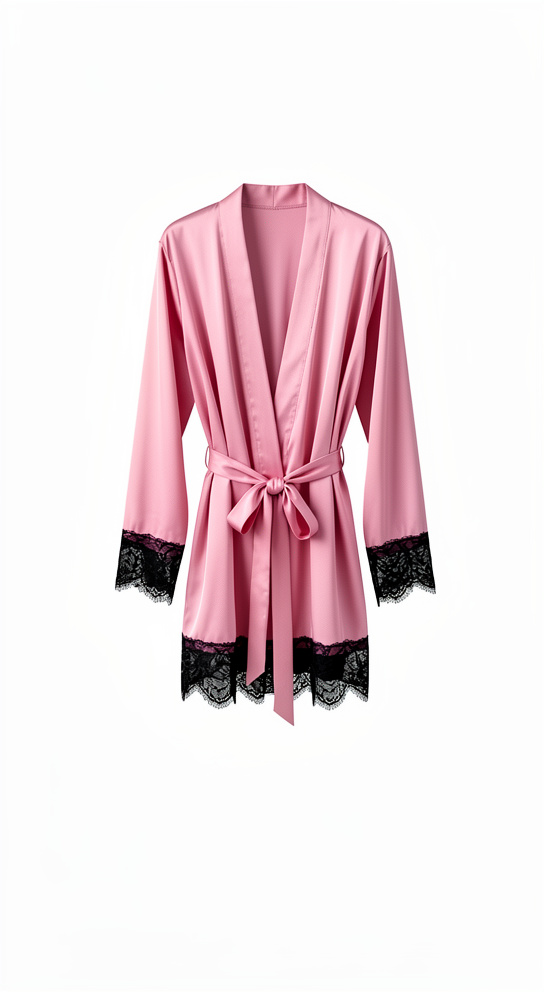 Bata Tipo KIMONO ROSADO TALLA ÚNICA