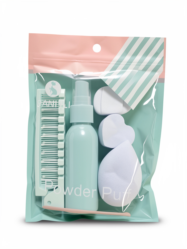 Kit viajero peinilla, tarrito y esponjas