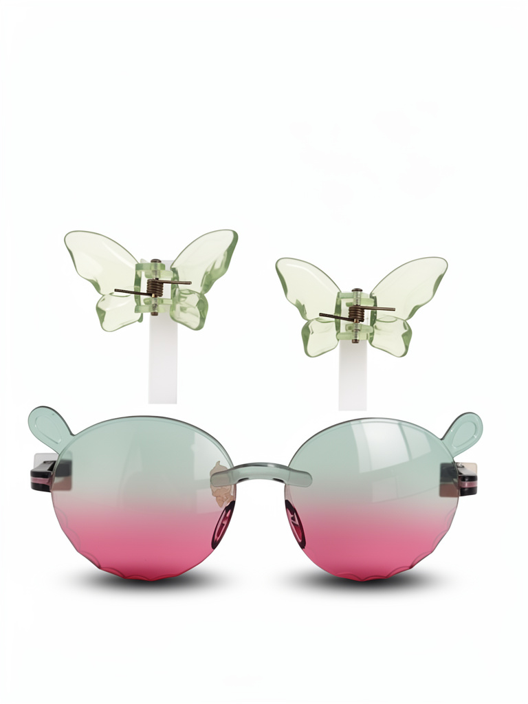Set de gafas y ganchos x2 mariposa