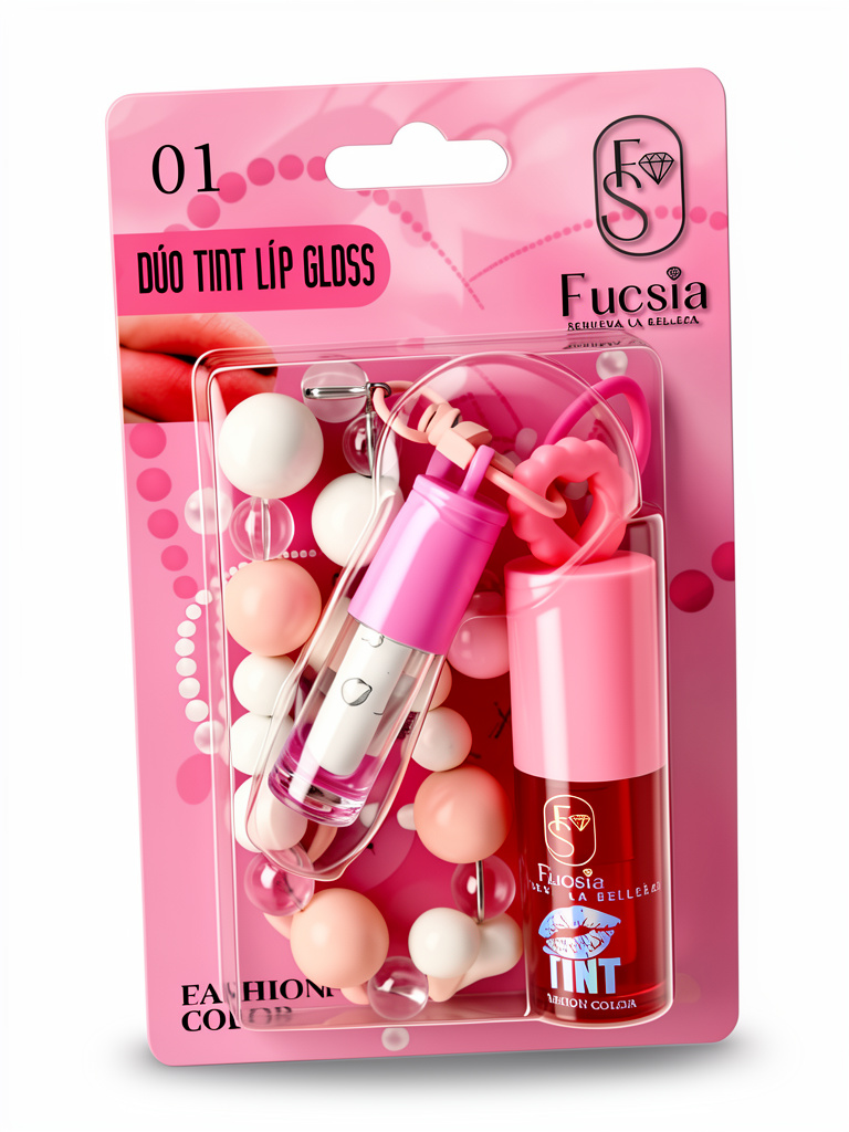 Gloss+tinta llavero FUCSIA