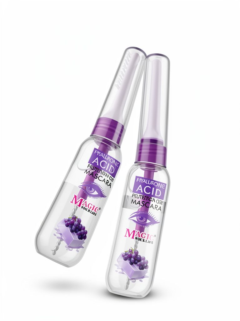 Pestañina trasparente morada