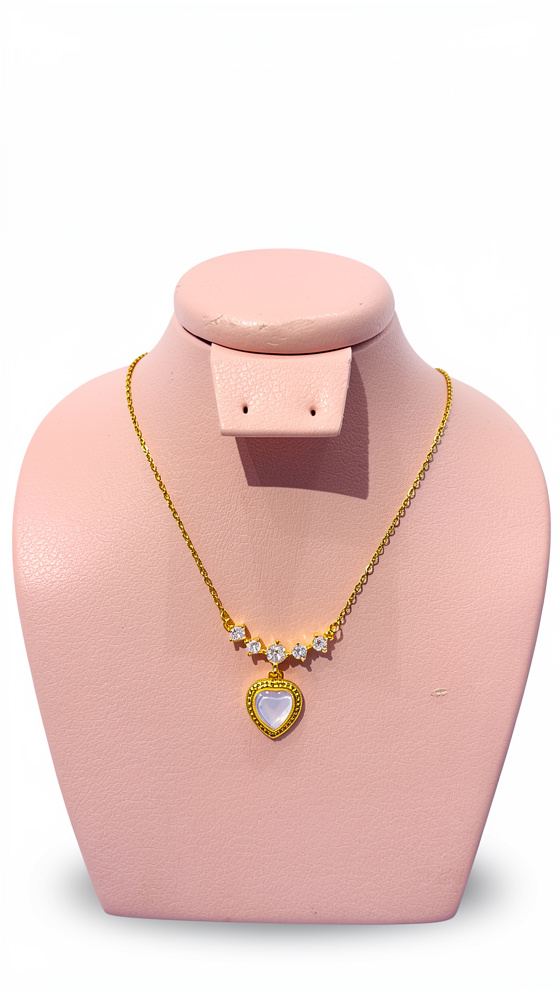 Cadena corazón lila