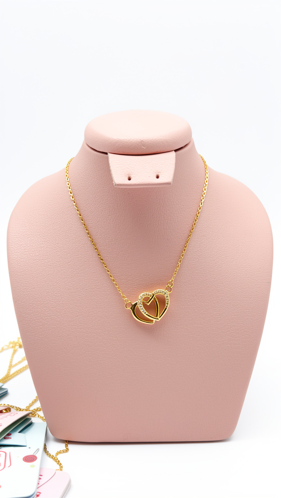 Cadena corazón doble