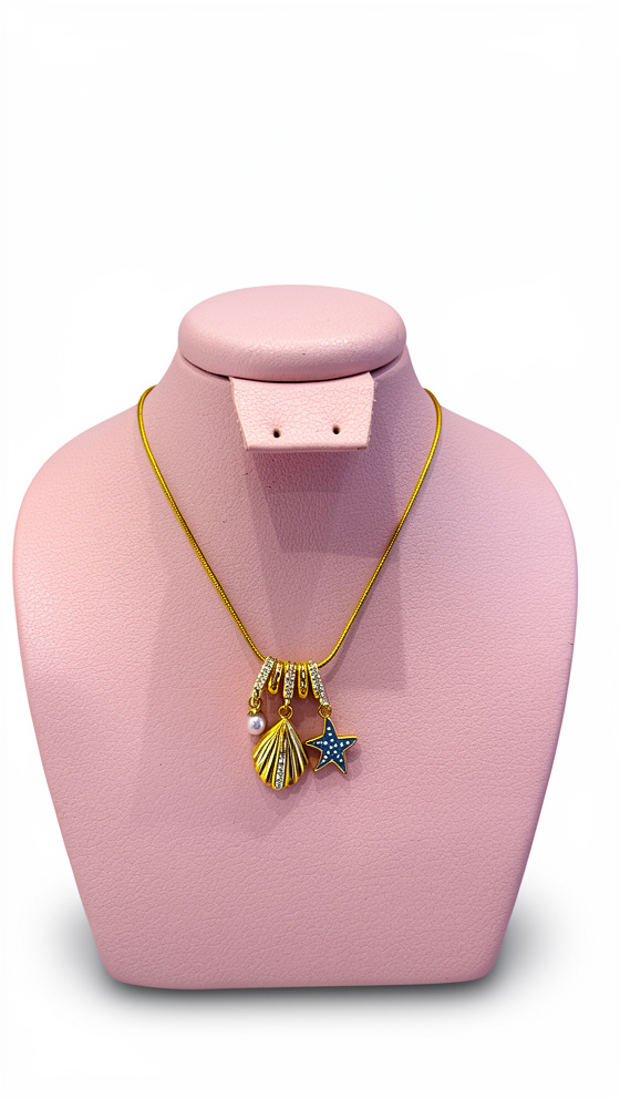 Cadena chams concha y estrella