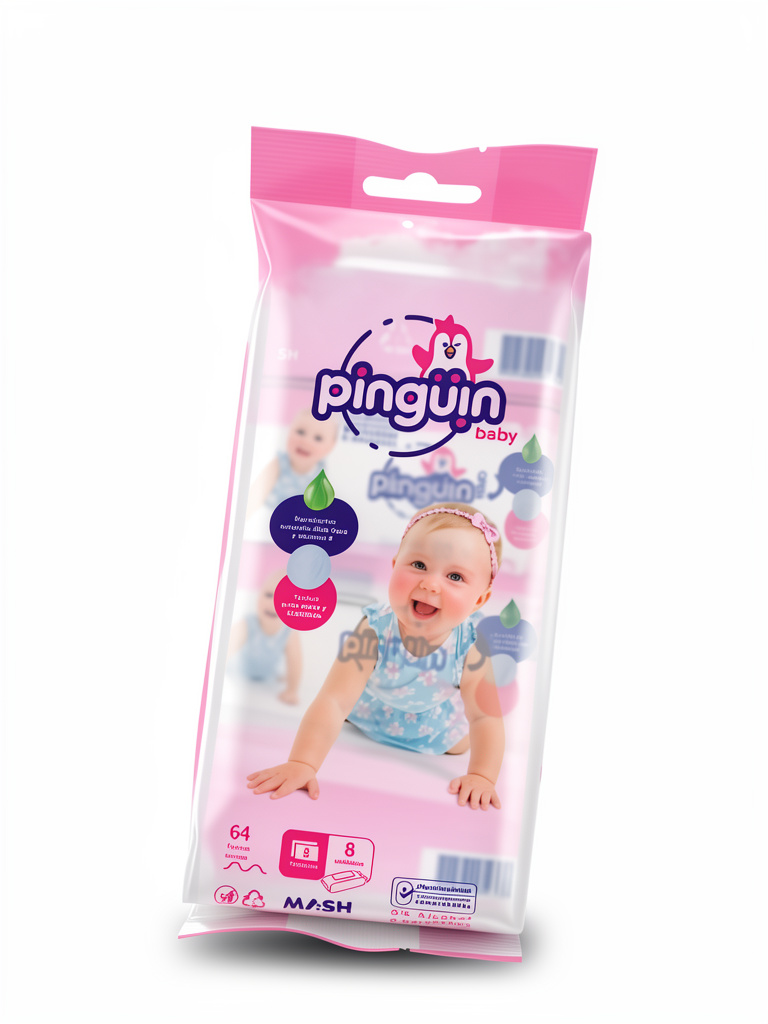 Paquete de pañitos pinguin x8