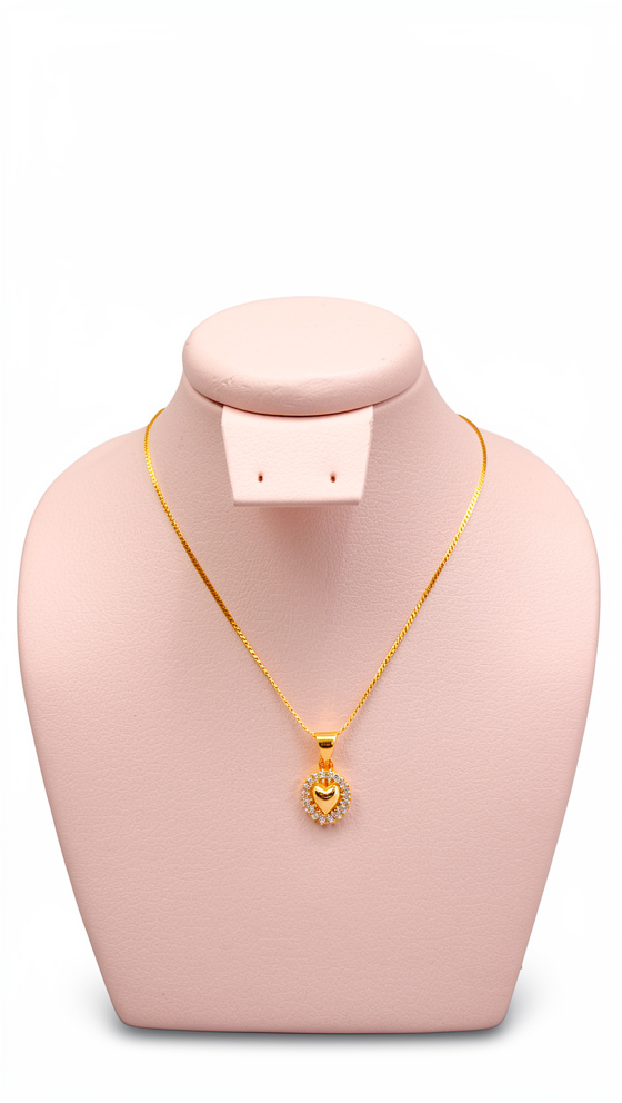 Cadena corazón dorado