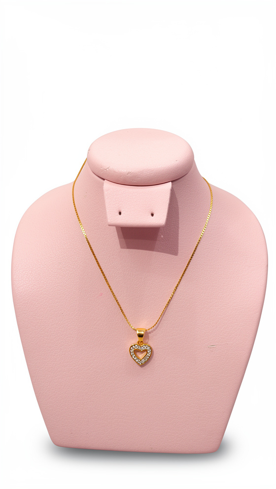 Cadena corazón silueta circones