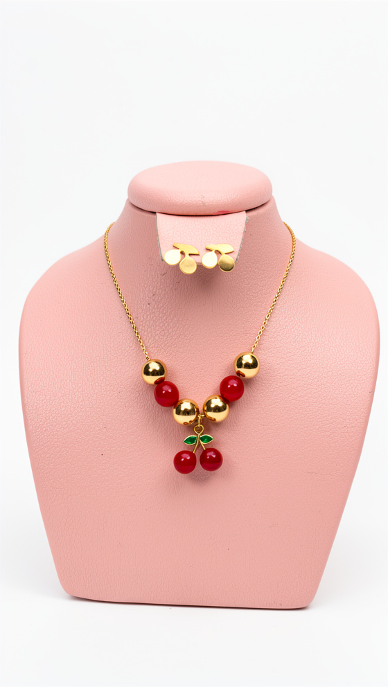 Set de cadena y topos cereza y balines