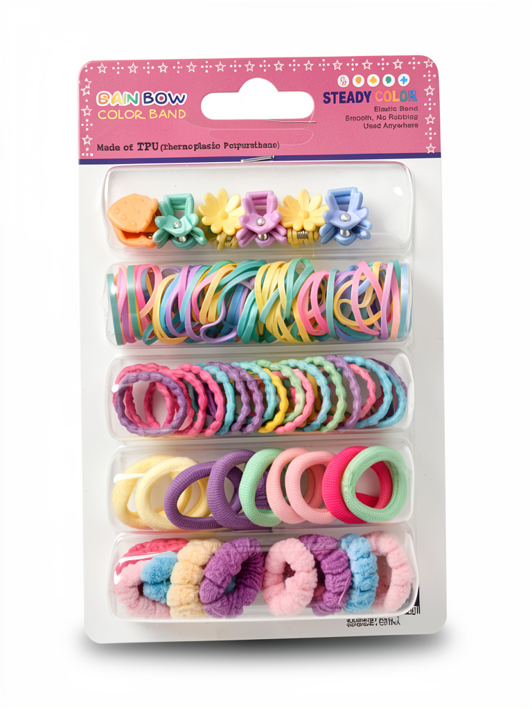 Set de moñas, ganchitos y ligas