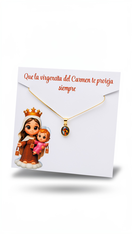 Cadena virgen carmen tarjeta