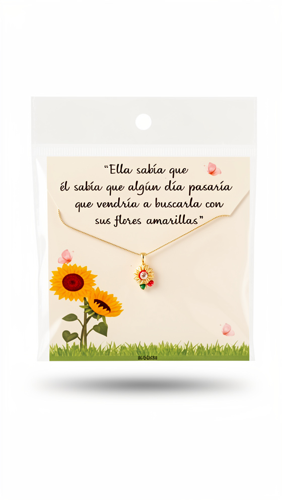 Cadena girasol tarjeta