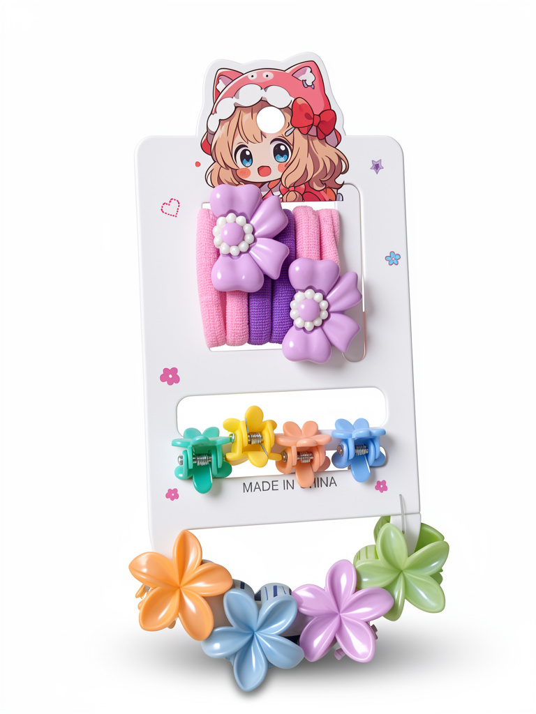 Set de moñas, ganchitos y piojitos