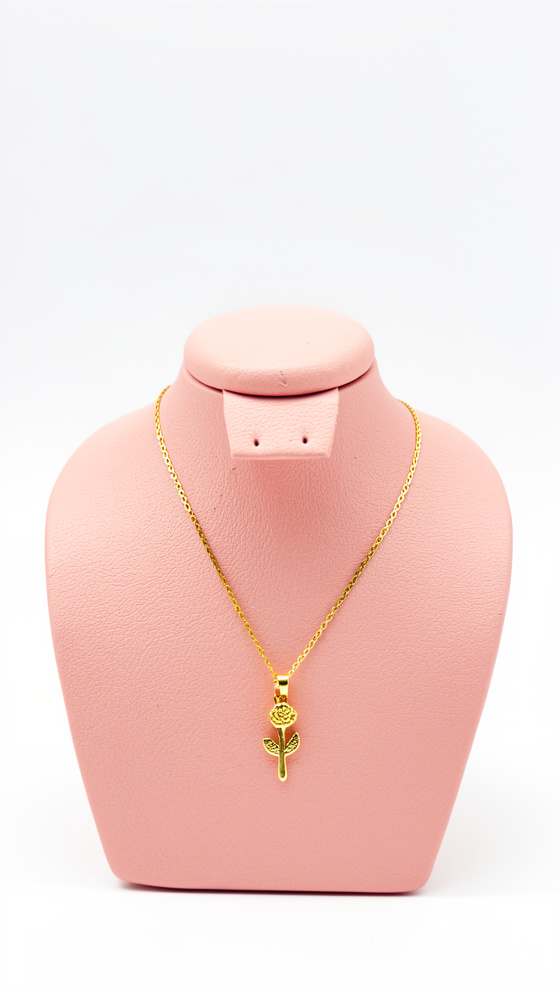 Cadena rosa dorada