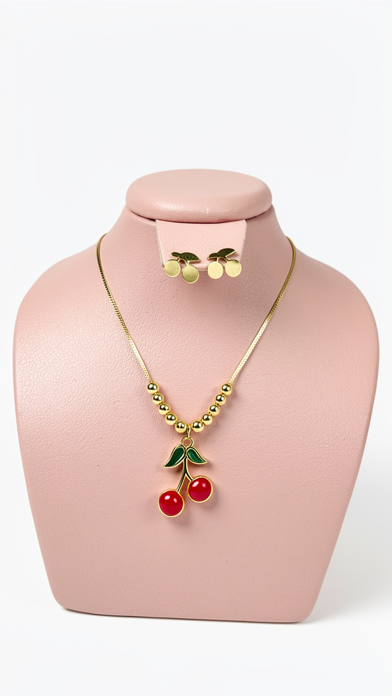 Set de cadena y topos cereza