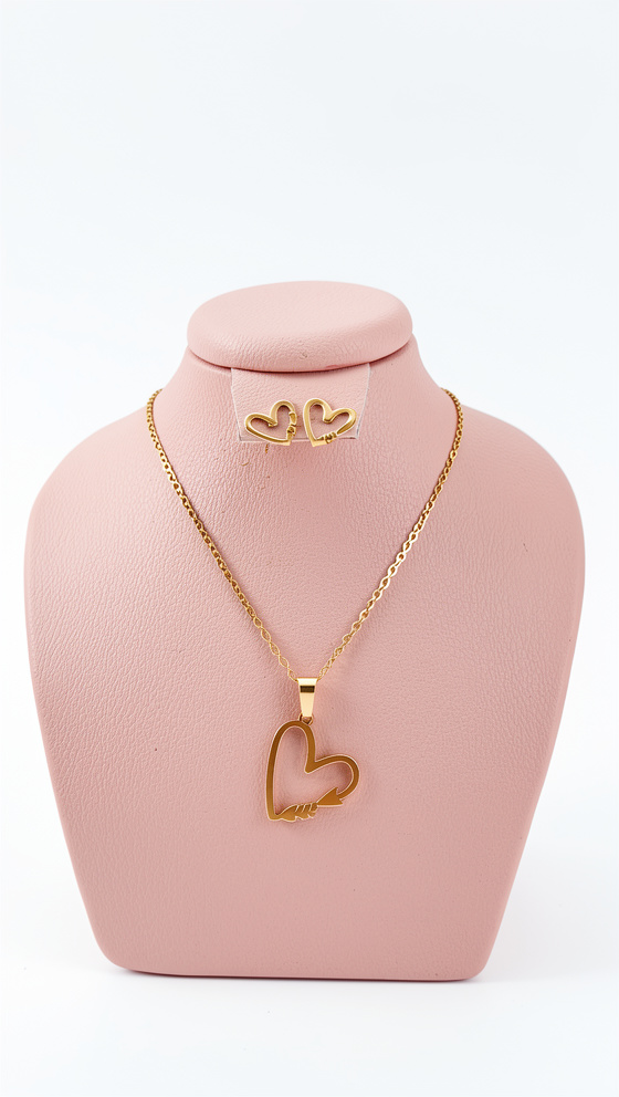 Set de cadena y topos corazón