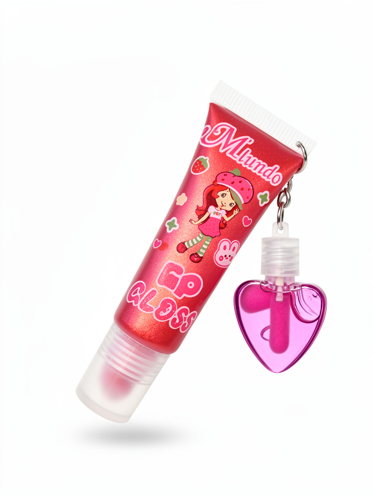 Lip gloss fresita+ llavero