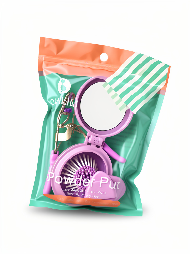 Kit encrespador, espejo y borlas