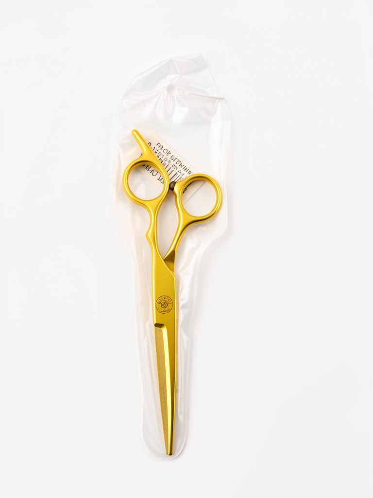 Tijeras doradas de barbería