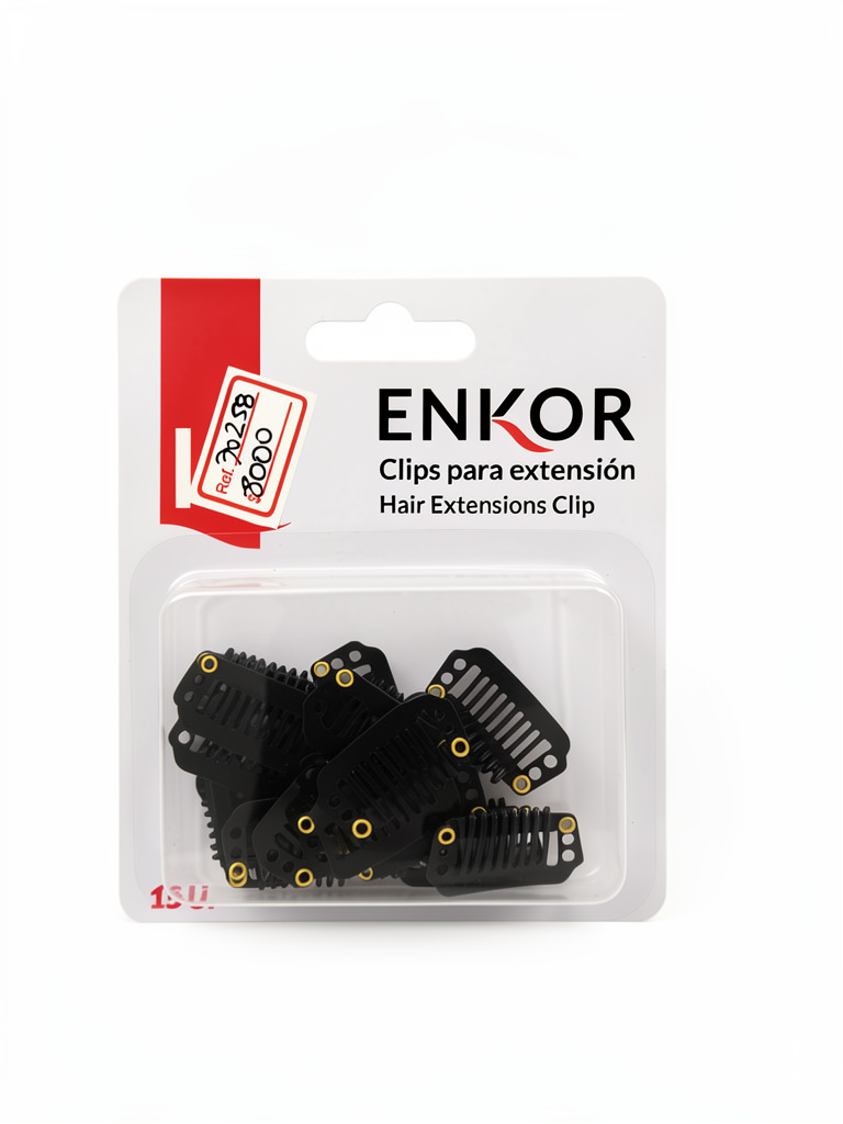 ENKOR clips negros para extensiones