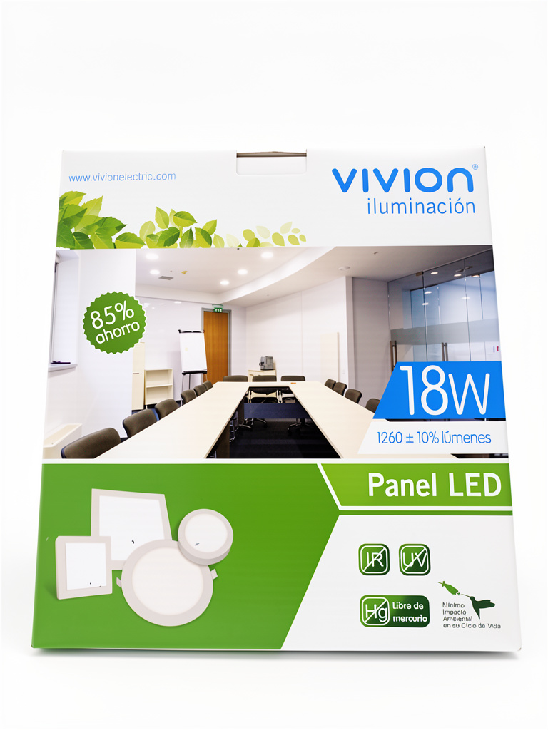 Plafón led 18w fría embutir