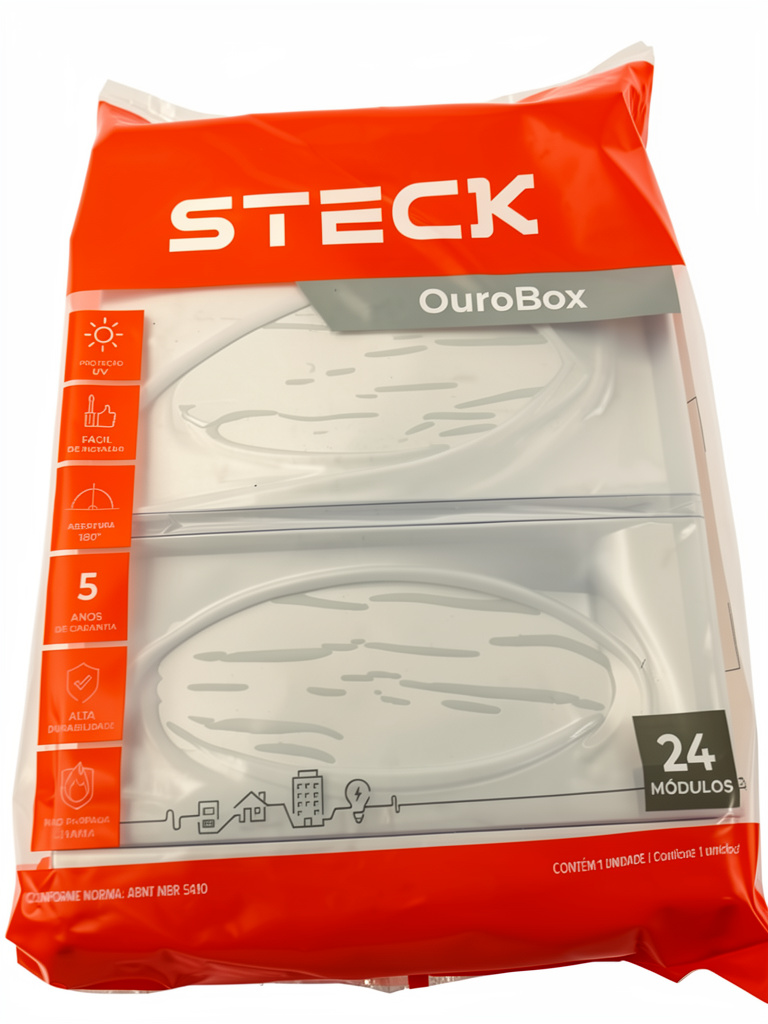 Tablero embutir 24mod steck blanco