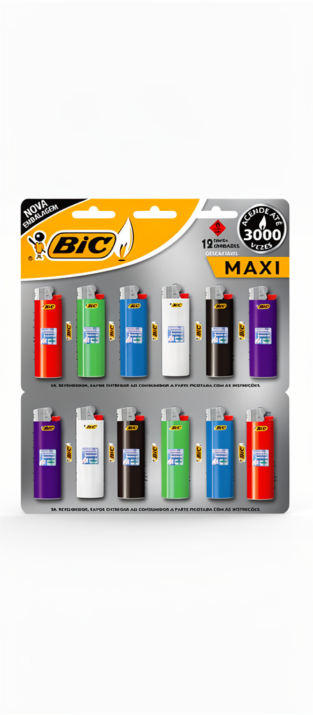 Isqueiro Bic cartela 12x1