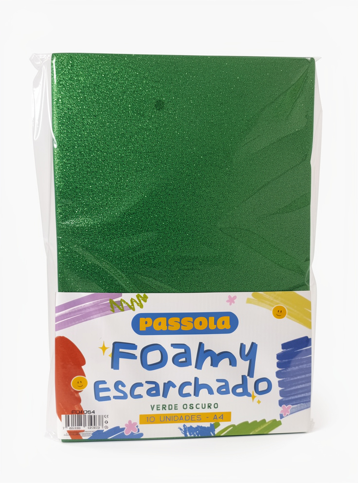 FOMIX ESCARCHADO A4 VERDE NAVIDAD