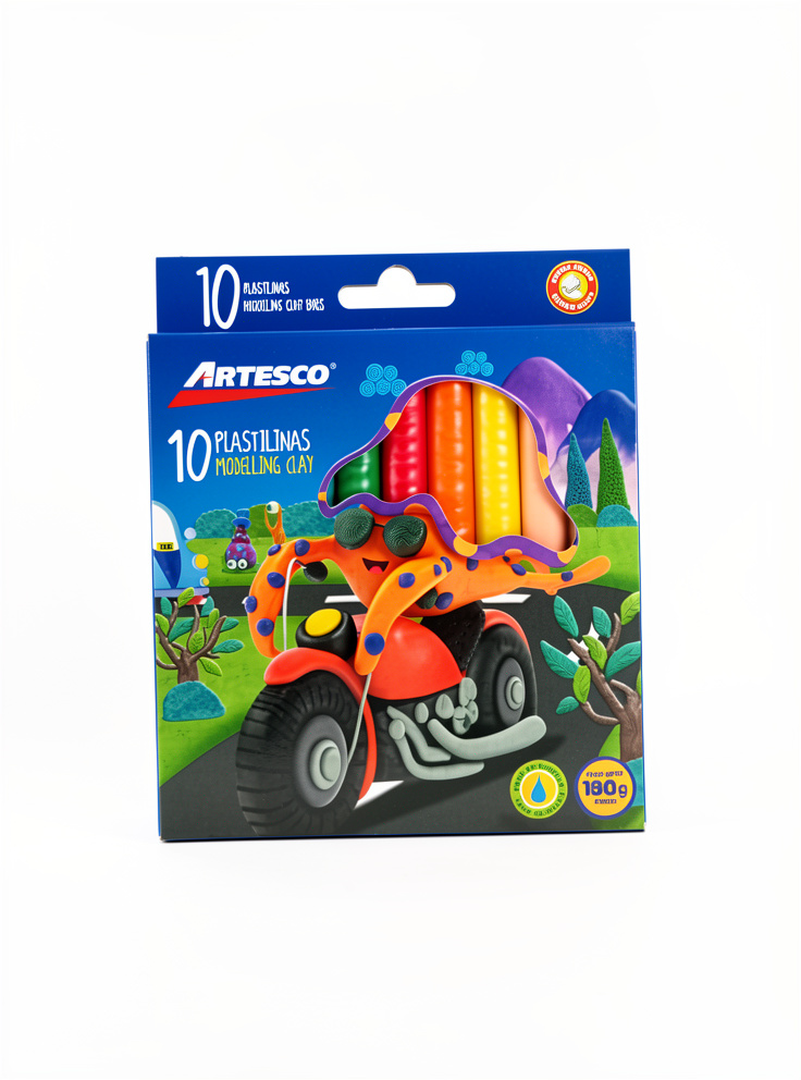 PLASTILINA ARTESCO X10 COLORES 180GR