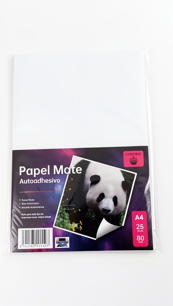 PAPEL MATE AUTOADHESIVO A4 X25