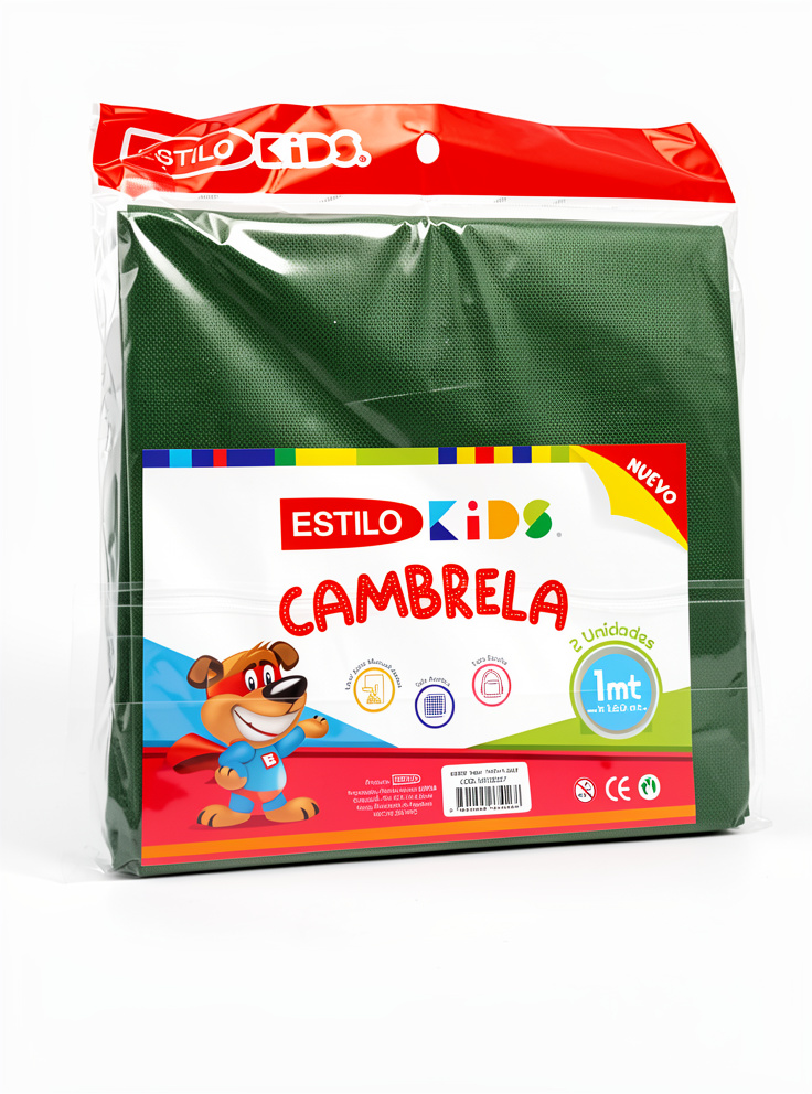 CAMBRELA ESTILO VERDE NAVIDEÑO 1MT X 1.20MT 2 UNIDADES