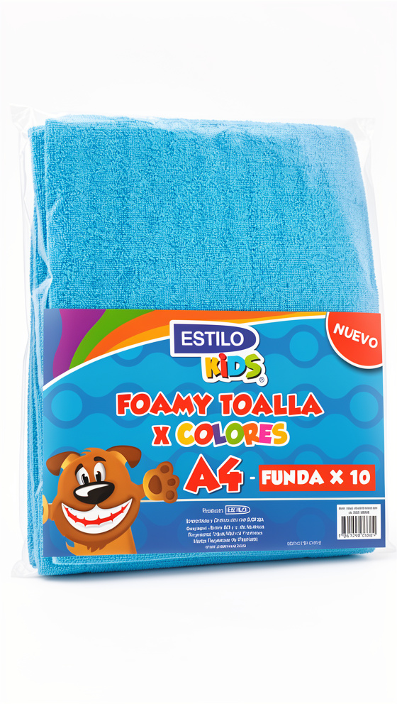 FOMIX TOALLA A4 CELESTE FUERTE