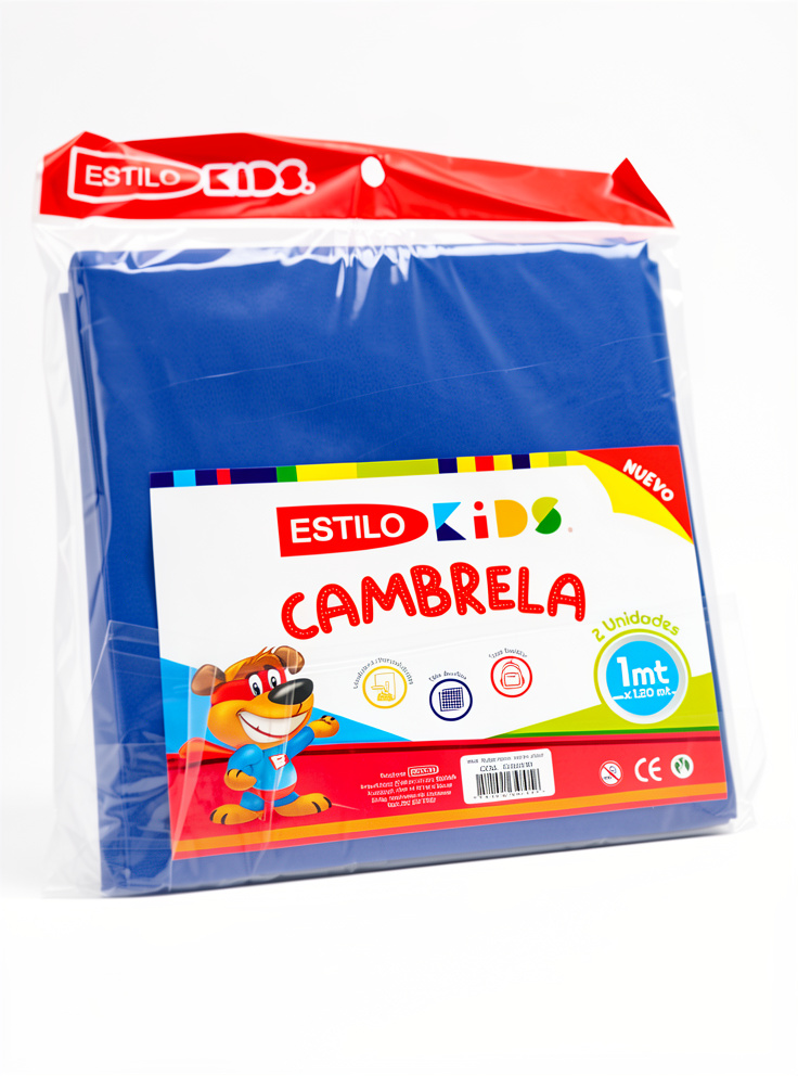 CAMBRELA ESTILO AZUL 1MT X 1.20MT 2 UNIDADES
