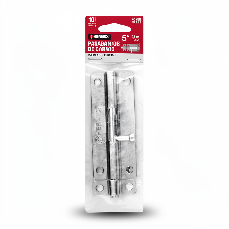 PASADOR DE BARRIL CROMADO 5, HERMEX