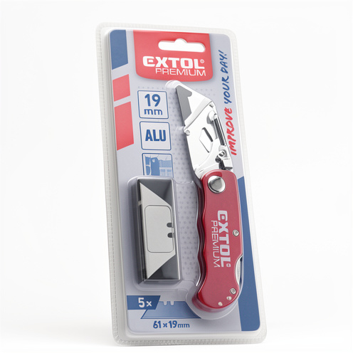 CUCHILLO PLEGABLE C/FILO CAMBIABLE, 5UDS. DE FILOS DE REPUESTO
