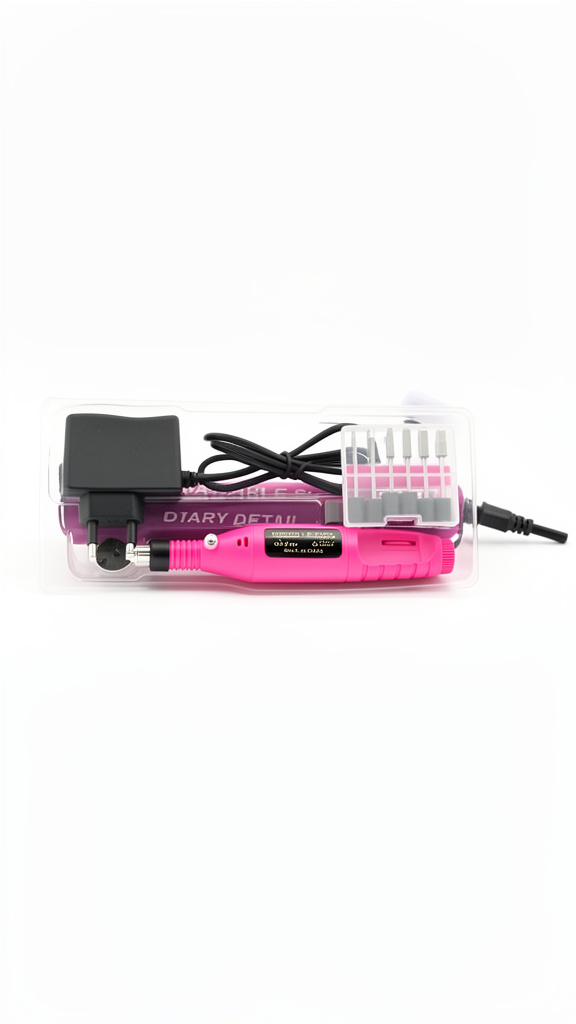 Mini furadeira rosa com kit