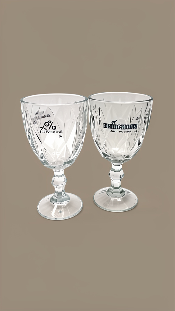 Taça de vidro cristalina