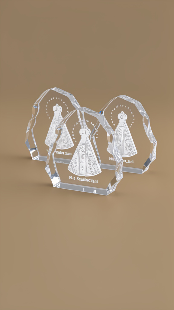 Nossa Senhora cristal transparente